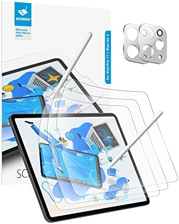 Mobdik [3+2 Papt Paperfeeel Screen Protector תואם ל- iPad Pro 11 עם מגן עדשת מצלמה, אנטי -בוהק, מתאים